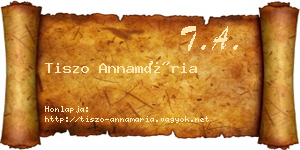 Tiszo Annamária névjegykártya